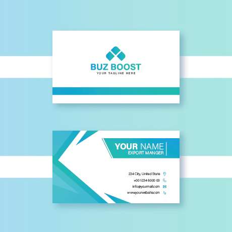 Modern business card design template with layers shape
