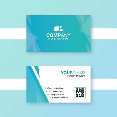 Modern abstract business card design template with layers shape