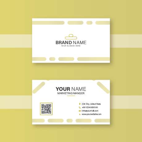 Pro business card template design with graphical vectors