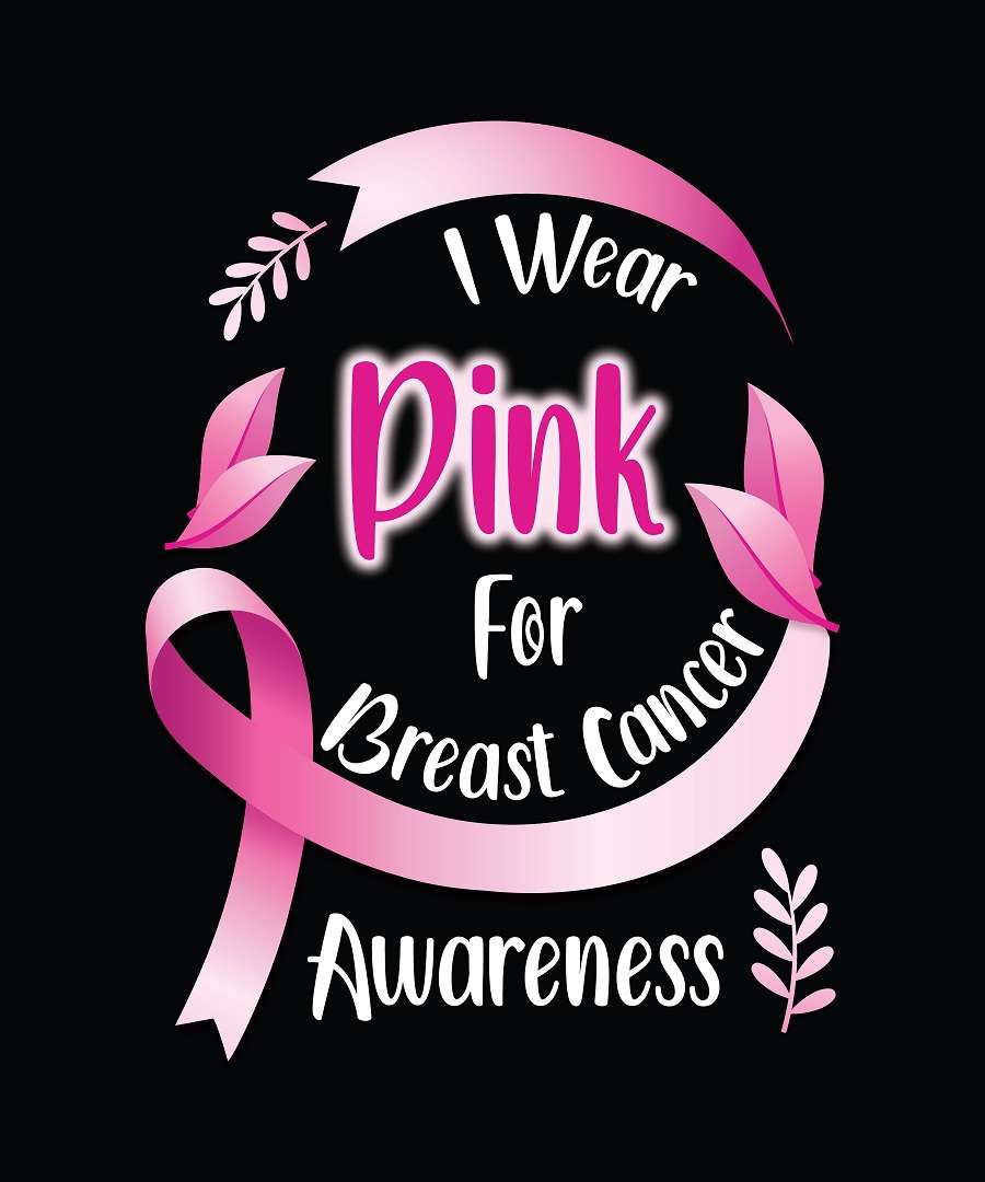 I wear pink for breast cancer awareness t shirt design