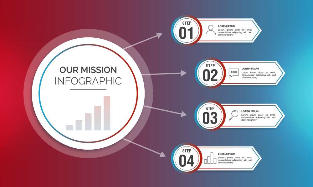 Our mission infographic design template free download
