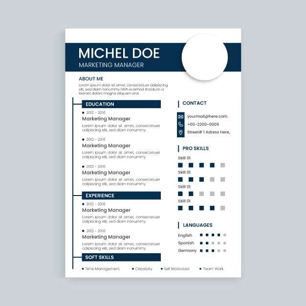 Simple but professional cv template download
