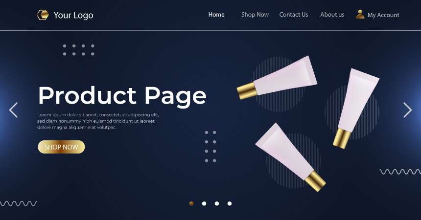 Cosmetics product page design template