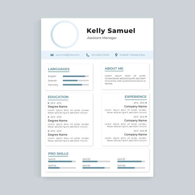 Simple template for cv free download
