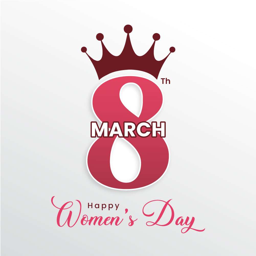 Women’s day vector image with crown