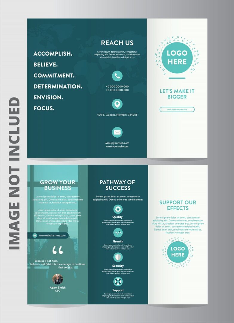 Free vector trifold brochure business design template