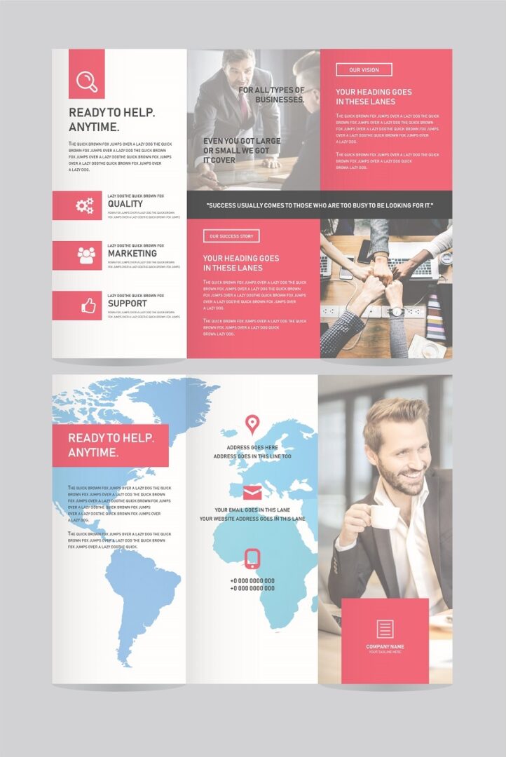 Free trifold brochure business design template
