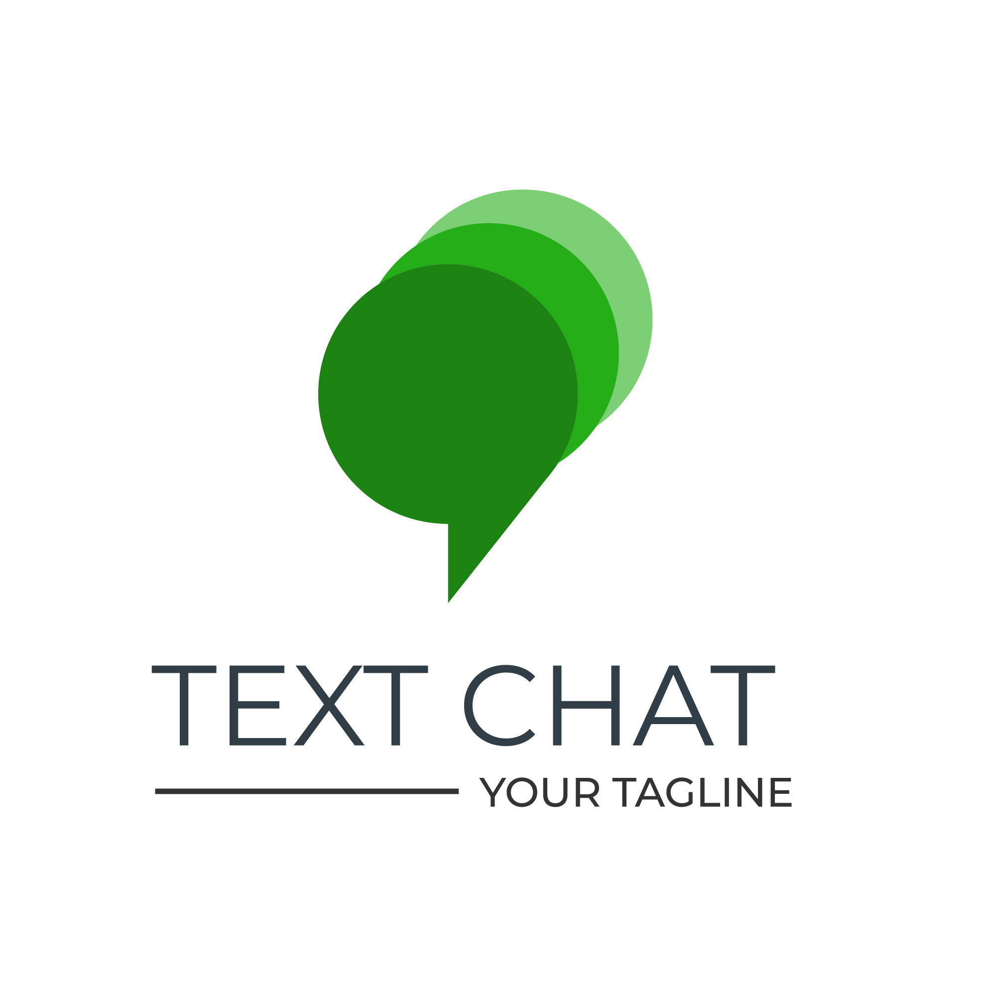Chat messenger logo designs for marketing agency
