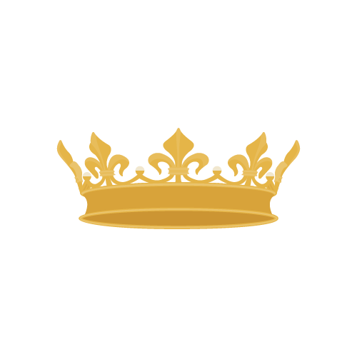 Simple gold crown vector