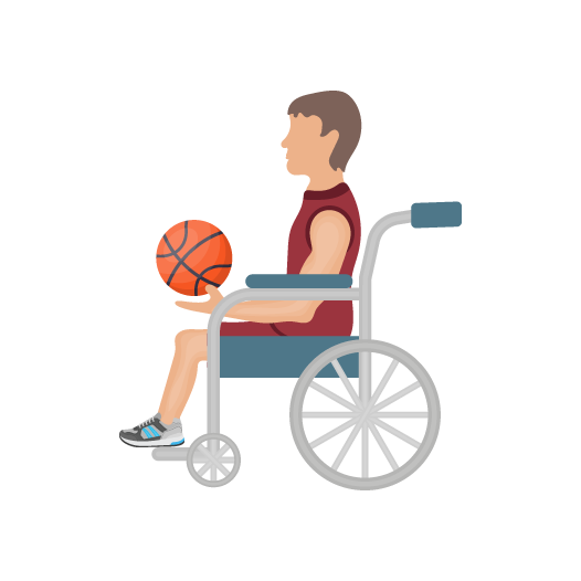 Handicap basketball vector