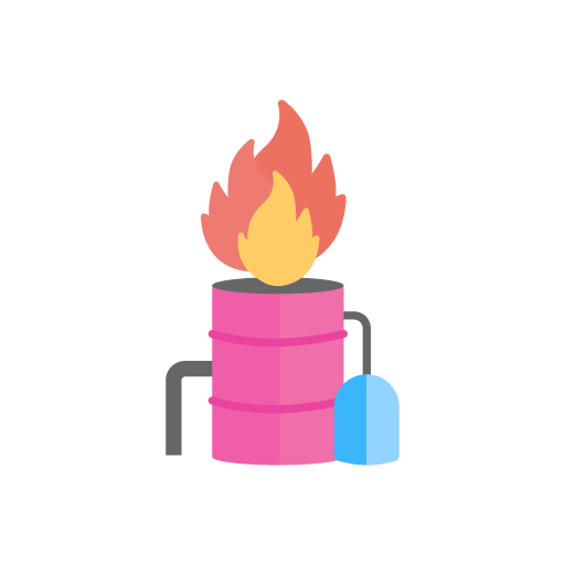 Barrel burning free icon vector